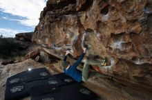 Bouldering in Hueco Tanks on 02/29/2020 with Blue Lizard Climbing and Yoga

Filename: SRM_20200229_1152300.jpg
Aperture: f/7.1
Shutter Speed: 1/250
Body: Canon EOS-1D Mark II
Lens: Canon EF 16-35mm f/2.8 L