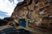 Bouldering in Hueco Tanks on 02/29/2020 with Blue Lizard Climbing and Yoga

Filename: SRM_20200229_1152390.jpg
Aperture: f/7.1
Shutter Speed: 1/250
Body: Canon EOS-1D Mark II
Lens: Canon EF 16-35mm f/2.8 L