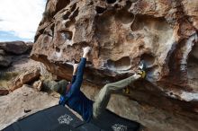 Bouldering in Hueco Tanks on 02/29/2020 with Blue Lizard Climbing and Yoga

Filename: SRM_20200229_1152570.jpg
Aperture: f/5.6
Shutter Speed: 1/250
Body: Canon EOS-1D Mark II
Lens: Canon EF 16-35mm f/2.8 L