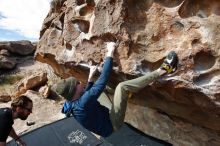 Bouldering in Hueco Tanks on 02/29/2020 with Blue Lizard Climbing and Yoga

Filename: SRM_20200229_1152590.jpg
Aperture: f/5.6
Shutter Speed: 1/250
Body: Canon EOS-1D Mark II
Lens: Canon EF 16-35mm f/2.8 L