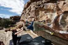 Bouldering in Hueco Tanks on 02/29/2020 with Blue Lizard Climbing and Yoga

Filename: SRM_20200229_1153050.jpg
Aperture: f/8.0
Shutter Speed: 1/250
Body: Canon EOS-1D Mark II
Lens: Canon EF 16-35mm f/2.8 L