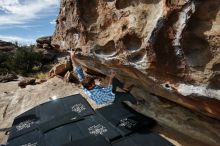 Bouldering in Hueco Tanks on 02/29/2020 with Blue Lizard Climbing and Yoga

Filename: SRM_20200229_1158150.jpg
Aperture: f/8.0
Shutter Speed: 1/250
Body: Canon EOS-1D Mark II
Lens: Canon EF 16-35mm f/2.8 L