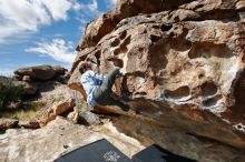 Bouldering in Hueco Tanks on 02/29/2020 with Blue Lizard Climbing and Yoga

Filename: SRM_20200229_1158250.jpg
Aperture: f/8.0
Shutter Speed: 1/250
Body: Canon EOS-1D Mark II
Lens: Canon EF 16-35mm f/2.8 L