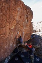 Bouldering in Hueco Tanks on 02/29/2020 with Blue Lizard Climbing and Yoga

Filename: SRM_20200229_1242240.jpg
Aperture: f/8.0
Shutter Speed: 1/125
Body: Canon EOS-1D Mark II
Lens: Canon EF 16-35mm f/2.8 L