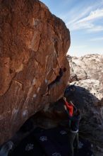 Bouldering in Hueco Tanks on 02/29/2020 with Blue Lizard Climbing and Yoga

Filename: SRM_20200229_1242400.jpg
Aperture: f/8.0
Shutter Speed: 1/250
Body: Canon EOS-1D Mark II
Lens: Canon EF 16-35mm f/2.8 L