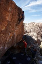 Bouldering in Hueco Tanks on 02/29/2020 with Blue Lizard Climbing and Yoga

Filename: SRM_20200229_1243100.jpg
Aperture: f/8.0
Shutter Speed: 1/400
Body: Canon EOS-1D Mark II
Lens: Canon EF 16-35mm f/2.8 L