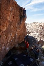 Bouldering in Hueco Tanks on 02/29/2020 with Blue Lizard Climbing and Yoga

Filename: SRM_20200229_1243150.jpg
Aperture: f/8.0
Shutter Speed: 1/320
Body: Canon EOS-1D Mark II
Lens: Canon EF 16-35mm f/2.8 L