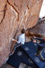 Bouldering in Hueco Tanks on 02/29/2020 with Blue Lizard Climbing and Yoga

Filename: SRM_20200229_1246220.jpg
Aperture: f/5.6
Shutter Speed: 1/200
Body: Canon EOS-1D Mark II
Lens: Canon EF 16-35mm f/2.8 L