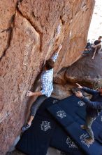 Bouldering in Hueco Tanks on 02/29/2020 with Blue Lizard Climbing and Yoga

Filename: SRM_20200229_1246221.jpg
Aperture: f/5.6
Shutter Speed: 1/250
Body: Canon EOS-1D Mark II
Lens: Canon EF 16-35mm f/2.8 L