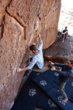 Bouldering in Hueco Tanks on 02/29/2020 with Blue Lizard Climbing and Yoga

Filename: SRM_20200229_1246250.jpg
Aperture: f/5.6
Shutter Speed: 1/250
Body: Canon EOS-1D Mark II
Lens: Canon EF 16-35mm f/2.8 L