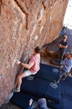 Bouldering in Hueco Tanks on 02/29/2020 with Blue Lizard Climbing and Yoga

Filename: SRM_20200229_1248490.jpg
Aperture: f/5.6
Shutter Speed: 1/250
Body: Canon EOS-1D Mark II
Lens: Canon EF 16-35mm f/2.8 L