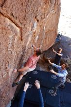 Bouldering in Hueco Tanks on 02/29/2020 with Blue Lizard Climbing and Yoga

Filename: SRM_20200229_1249030.jpg
Aperture: f/5.6
Shutter Speed: 1/250
Body: Canon EOS-1D Mark II
Lens: Canon EF 16-35mm f/2.8 L