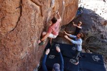 Bouldering in Hueco Tanks on 02/29/2020 with Blue Lizard Climbing and Yoga

Filename: SRM_20200229_1250310.jpg
Aperture: f/5.6
Shutter Speed: 1/400
Body: Canon EOS-1D Mark II
Lens: Canon EF 16-35mm f/2.8 L