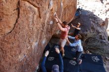 Bouldering in Hueco Tanks on 02/29/2020 with Blue Lizard Climbing and Yoga

Filename: SRM_20200229_1250340.jpg
Aperture: f/5.6
Shutter Speed: 1/400
Body: Canon EOS-1D Mark II
Lens: Canon EF 16-35mm f/2.8 L