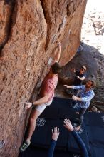 Bouldering in Hueco Tanks on 02/29/2020 with Blue Lizard Climbing and Yoga

Filename: SRM_20200229_1251520.jpg
Aperture: f/5.6
Shutter Speed: 1/400
Body: Canon EOS-1D Mark II
Lens: Canon EF 16-35mm f/2.8 L