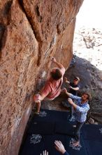 Bouldering in Hueco Tanks on 02/29/2020 with Blue Lizard Climbing and Yoga

Filename: SRM_20200229_1251570.jpg
Aperture: f/5.6
Shutter Speed: 1/400
Body: Canon EOS-1D Mark II
Lens: Canon EF 16-35mm f/2.8 L