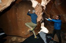 Bouldering in Hueco Tanks on 02/29/2020 with Blue Lizard Climbing and Yoga

Filename: SRM_20200229_1321480.jpg
Aperture: f/8.0
Shutter Speed: 1/250
Body: Canon EOS-1D Mark II
Lens: Canon EF 16-35mm f/2.8 L