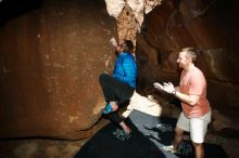 Bouldering in Hueco Tanks on 02/29/2020 with Blue Lizard Climbing and Yoga

Filename: SRM_20200229_1324470.jpg
Aperture: f/8.0
Shutter Speed: 1/250
Body: Canon EOS-1D Mark II
Lens: Canon EF 16-35mm f/2.8 L