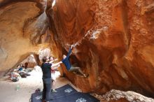 Bouldering in Hueco Tanks on 02/29/2020 with Blue Lizard Climbing and Yoga

Filename: SRM_20200229_1401000.jpg
Aperture: f/2.8
Shutter Speed: 1/250
Body: Canon EOS-1D Mark II
Lens: Canon EF 16-35mm f/2.8 L