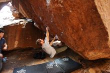 Bouldering in Hueco Tanks on 02/29/2020 with Blue Lizard Climbing and Yoga

Filename: SRM_20200229_1403210.jpg
Aperture: f/2.8
Shutter Speed: 1/200
Body: Canon EOS-1D Mark II
Lens: Canon EF 16-35mm f/2.8 L