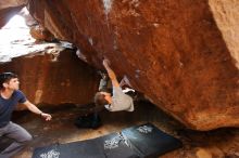 Bouldering in Hueco Tanks on 02/29/2020 with Blue Lizard Climbing and Yoga

Filename: SRM_20200229_1403211.jpg
Aperture: f/2.8
Shutter Speed: 1/200
Body: Canon EOS-1D Mark II
Lens: Canon EF 16-35mm f/2.8 L