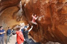 Bouldering in Hueco Tanks on 02/29/2020 with Blue Lizard Climbing and Yoga

Filename: SRM_20200229_1404280.jpg
Aperture: f/3.2
Shutter Speed: 1/250
Body: Canon EOS-1D Mark II
Lens: Canon EF 16-35mm f/2.8 L