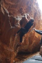 Bouldering in Hueco Tanks on 02/29/2020 with Blue Lizard Climbing and Yoga

Filename: SRM_20200229_1426240.jpg
Aperture: f/2.8
Shutter Speed: 1/250
Body: Canon EOS-1D Mark II
Lens: Canon EF 50mm f/1.8 II