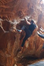 Bouldering in Hueco Tanks on 02/29/2020 with Blue Lizard Climbing and Yoga

Filename: SRM_20200229_1426320.jpg
Aperture: f/2.8
Shutter Speed: 1/250
Body: Canon EOS-1D Mark II
Lens: Canon EF 50mm f/1.8 II