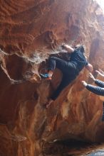 Bouldering in Hueco Tanks on 02/29/2020 with Blue Lizard Climbing and Yoga

Filename: SRM_20200229_1426370.jpg
Aperture: f/2.8
Shutter Speed: 1/250
Body: Canon EOS-1D Mark II
Lens: Canon EF 50mm f/1.8 II