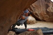 Bouldering in Hueco Tanks on 02/29/2020 with Blue Lizard Climbing and Yoga

Filename: SRM_20200229_1436580.jpg
Aperture: f/2.8
Shutter Speed: 1/250
Body: Canon EOS-1D Mark II
Lens: Canon EF 50mm f/1.8 II