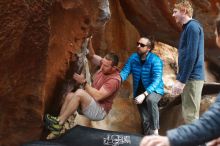 Bouldering in Hueco Tanks on 02/29/2020 with Blue Lizard Climbing and Yoga

Filename: SRM_20200229_1452310.jpg
Aperture: f/2.8
Shutter Speed: 1/250
Body: Canon EOS-1D Mark II
Lens: Canon EF 50mm f/1.8 II