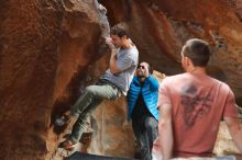 Bouldering in Hueco Tanks on 02/29/2020 with Blue Lizard Climbing and Yoga

Filename: SRM_20200229_1453150.jpg
Aperture: f/2.8
Shutter Speed: 1/250
Body: Canon EOS-1D Mark II
Lens: Canon EF 50mm f/1.8 II