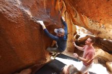 Bouldering in Hueco Tanks on 02/29/2020 with Blue Lizard Climbing and Yoga

Filename: SRM_20200229_1516260.jpg
Aperture: f/4.5
Shutter Speed: 1/200
Body: Canon EOS-1D Mark II
Lens: Canon EF 16-35mm f/2.8 L