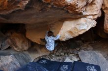 Bouldering in Hueco Tanks on 02/29/2020 with Blue Lizard Climbing and Yoga

Filename: SRM_20200229_1538430.jpg
Aperture: f/4.0
Shutter Speed: 1/200
Body: Canon EOS-1D Mark II
Lens: Canon EF 16-35mm f/2.8 L