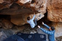 Bouldering in Hueco Tanks on 02/29/2020 with Blue Lizard Climbing and Yoga

Filename: SRM_20200229_1538580.jpg
Aperture: f/4.5
Shutter Speed: 1/200
Body: Canon EOS-1D Mark II
Lens: Canon EF 16-35mm f/2.8 L