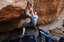 Bouldering in Hueco Tanks on 02/29/2020 with Blue Lizard Climbing and Yoga

Filename: SRM_20200229_1539230.jpg
Aperture: f/5.0
Shutter Speed: 1/250
Body: Canon EOS-1D Mark II
Lens: Canon EF 16-35mm f/2.8 L