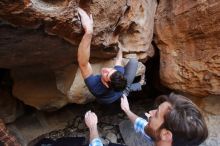 Bouldering in Hueco Tanks on 02/29/2020 with Blue Lizard Climbing and Yoga

Filename: SRM_20200229_1545030.jpg
Aperture: f/4.5
Shutter Speed: 1/250
Body: Canon EOS-1D Mark II
Lens: Canon EF 16-35mm f/2.8 L