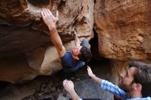 Bouldering in Hueco Tanks on 02/29/2020 with Blue Lizard Climbing and Yoga

Filename: SRM_20200229_1545040.jpg
Aperture: f/4.5
Shutter Speed: 1/250
Body: Canon EOS-1D Mark II
Lens: Canon EF 16-35mm f/2.8 L