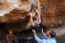 Bouldering in Hueco Tanks on 02/29/2020 with Blue Lizard Climbing and Yoga

Filename: SRM_20200229_1545200.jpg
Aperture: f/5.0
Shutter Speed: 1/250
Body: Canon EOS-1D Mark II
Lens: Canon EF 16-35mm f/2.8 L