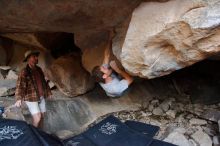 Bouldering in Hueco Tanks on 02/29/2020 with Blue Lizard Climbing and Yoga

Filename: SRM_20200229_1547020.jpg
Aperture: f/3.2
Shutter Speed: 1/250
Body: Canon EOS-1D Mark II
Lens: Canon EF 16-35mm f/2.8 L