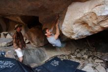 Bouldering in Hueco Tanks on 02/29/2020 with Blue Lizard Climbing and Yoga

Filename: SRM_20200229_1547030.jpg
Aperture: f/3.5
Shutter Speed: 1/250
Body: Canon EOS-1D Mark II
Lens: Canon EF 16-35mm f/2.8 L