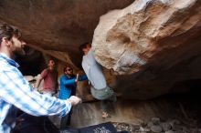 Bouldering in Hueco Tanks on 02/29/2020 with Blue Lizard Climbing and Yoga

Filename: SRM_20200229_1553220.jpg
Aperture: f/3.5
Shutter Speed: 1/250
Body: Canon EOS-1D Mark II
Lens: Canon EF 16-35mm f/2.8 L