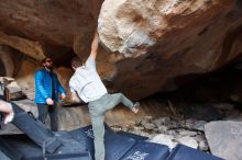 Bouldering in Hueco Tanks on 02/29/2020 with Blue Lizard Climbing and Yoga

Filename: SRM_20200229_1555290.jpg
Aperture: f/2.8
Shutter Speed: 1/200
Body: Canon EOS-1D Mark II
Lens: Canon EF 16-35mm f/2.8 L