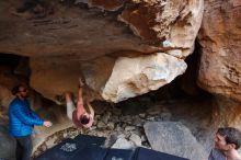 Bouldering in Hueco Tanks on 02/29/2020 with Blue Lizard Climbing and Yoga

Filename: SRM_20200229_1557360.jpg
Aperture: f/3.5
Shutter Speed: 1/250
Body: Canon EOS-1D Mark II
Lens: Canon EF 16-35mm f/2.8 L