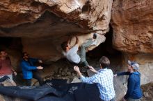 Bouldering in Hueco Tanks on 02/29/2020 with Blue Lizard Climbing and Yoga

Filename: SRM_20200229_1558260.jpg
Aperture: f/4.5
Shutter Speed: 1/250
Body: Canon EOS-1D Mark II
Lens: Canon EF 16-35mm f/2.8 L