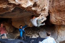 Bouldering in Hueco Tanks on 02/29/2020 with Blue Lizard Climbing and Yoga

Filename: SRM_20200229_1558420.jpg
Aperture: f/4.0
Shutter Speed: 1/250
Body: Canon EOS-1D Mark II
Lens: Canon EF 16-35mm f/2.8 L