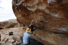 Bouldering in Hueco Tanks on 02/29/2020 with Blue Lizard Climbing and Yoga

Filename: SRM_20200229_1637140.jpg
Aperture: f/7.1
Shutter Speed: 1/250
Body: Canon EOS-1D Mark II
Lens: Canon EF 16-35mm f/2.8 L