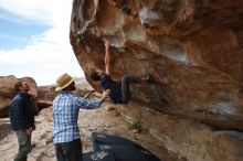 Bouldering in Hueco Tanks on 02/29/2020 with Blue Lizard Climbing and Yoga

Filename: SRM_20200229_1637270.jpg
Aperture: f/5.0
Shutter Speed: 1/400
Body: Canon EOS-1D Mark II
Lens: Canon EF 16-35mm f/2.8 L