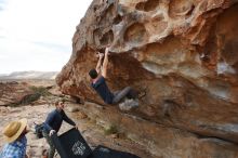 Bouldering in Hueco Tanks on 02/29/2020 with Blue Lizard Climbing and Yoga

Filename: SRM_20200229_1637410.jpg
Aperture: f/5.0
Shutter Speed: 1/400
Body: Canon EOS-1D Mark II
Lens: Canon EF 16-35mm f/2.8 L