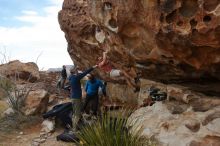 Bouldering in Hueco Tanks on 02/29/2020 with Blue Lizard Climbing and Yoga

Filename: SRM_20200229_1638540.jpg
Aperture: f/5.0
Shutter Speed: 1/400
Body: Canon EOS-1D Mark II
Lens: Canon EF 16-35mm f/2.8 L